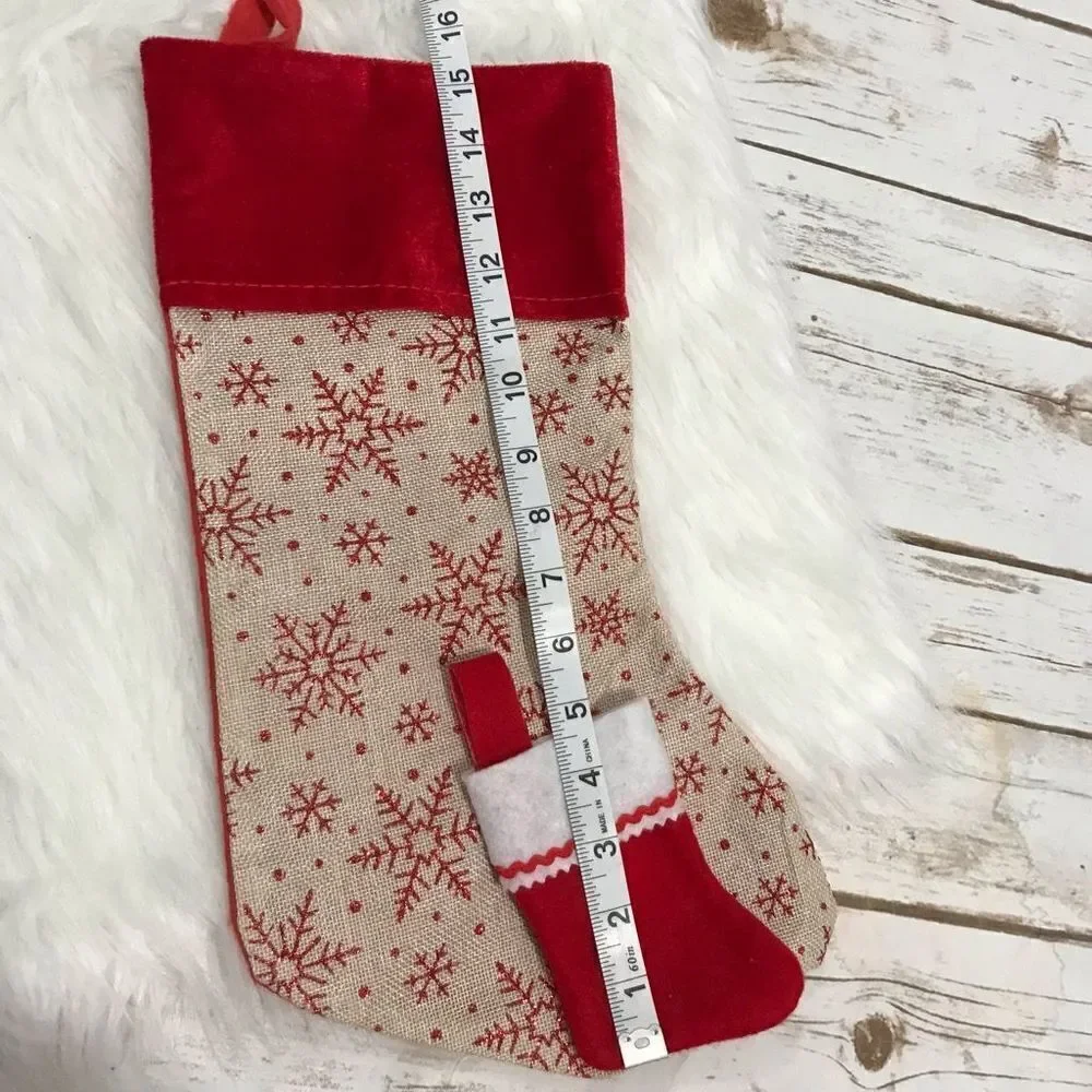 Christmas Stockings  Large stocking with‎ Red Snowflake